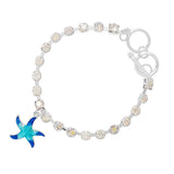 88593, STARFISH CHARM WITH RHINESTONE TOGGLE BRACELET