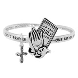 88612, "LORD'S PRAYER" CHARM WORDS ENGRAVED BRACELET