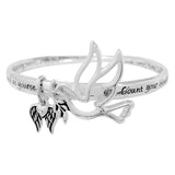 88614, "COUNT YOUR BLESSING" CHARM WORDS ENGRAVED BRACELET