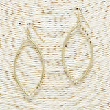 88640, MARQUISE SHAPE METAL EARRING