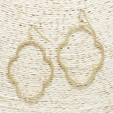 88641, QUATREFOIL SHAPE METAL EARRING