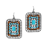 88655, WESTERN RECTANGLE EARRING