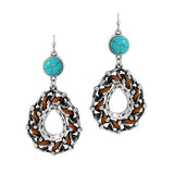 Western Teardrop with Suede Earring