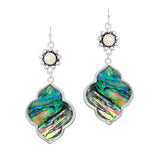 Quatrefoil Abalone Dangle Earring