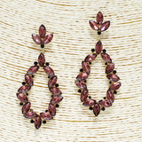 88674, MARQUISE ACCENT RHINESTONE EVENING EARRING