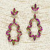 88674, MARQUISE ACCENT RHINESTONE EVENING EARRING