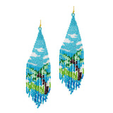 88679, SEED BEADED TASSEL EARRING