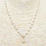 88693, SMILE HAPPY FACE DAINTY NECKLACE