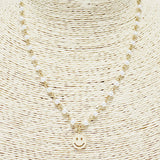 88693, SMILE HAPPY FACE DAINTY NECKLACE