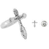 88704, CROSS FILIGREE STRETCH RING