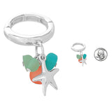 88706, STARFISH WITH ACRYLIC CHARM STRETCH RING