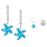 88708, STARFISH CHARM POST HOOP EARRING