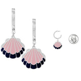 88708, SEASHELL CHARM POST HOOP EARRING