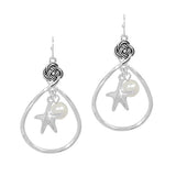 Starfish Charm Teardrop Earring