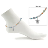 88717, SEA TURTLE CHARM BEADED ANKLET