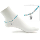 88717, SEA TURTLE CHARM BEADED ANKLET