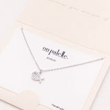 88755, DAINTY CZ FISH CHARM PENDANT NECKLACE