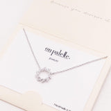 88757, MARQUISE ACCENT PAVE CZ ROUND PENDANT NECKLACE