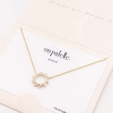 88757, MARQUISE ACCENT PAVE CZ ROUND PENDANT NECKLACE
