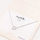 88763, DAINTY CZ STAR PENDANT NECKLACE