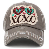 88779, "XOXO" WASHED VINTAGE BALL CAP