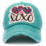 88779, "XOXO" WASHED VINTAGE BALL CAP