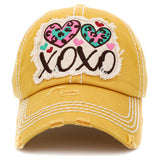 88779, "XOXO" WASHED VINTAGE BALL CAP