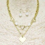 Heart Charm Double Layered Necklace - view 2