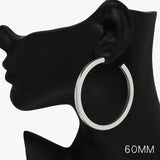 88829, 60MM THICK ROUND HOOP EARRING