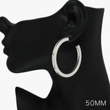 88830, 50MM THICK ROUND HOOP EARRING