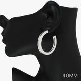 88831, 40MM THICK ROUND HOOP EARRING