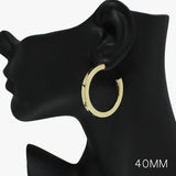 88831, 40MM THICK ROUND HOOP EARRING