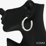88831, 40MM THICK ROUND HOOP EARRING