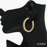 88831, 40MM THICK ROUND HOOP EARRING