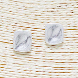 Square Hammered Metal Stud Earring