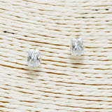 88849, BAGUETTE CUBIC ZIRCONIA STUD EARRING