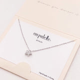 88855, DAINTY STAR CUBIC ZIRCONIA PENDANT NECKLACE