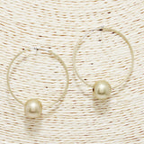 88869, BALL ACCENT HOOP EARRING
