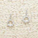 88872, ROUND BAGUETTE CUBIC ZIRCONIA EARRING