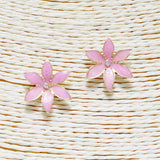88873, EPOXY FLOWER STUD EARRING