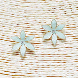 88873, EPOXY FLOWER STUD EARRING