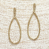 88883, PAVE TEARDROP RHINESTONE EARRING