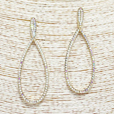 88883, PAVE TEARDROP RHINESTONE EARRING
