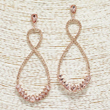 88884, TEARDROP ACCENT PAVE RHINESTONE EARRING