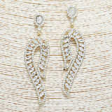 88885, MARQUISE ACCENT RHINESTONE EVENING EARRING