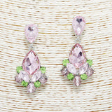 88887, TEARDROP N MARQUISE ACCENT RHINESTONE EVENING EARRING