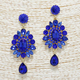 88888, OVAL N MARQUISE ACCENT RHINESTONE EVENING EARRING