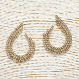 88890, PAVE RHINESTONE EVENING EARRING