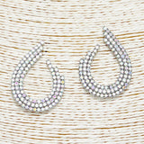 88890, PAVE RHINESTONE EVENING EARRING