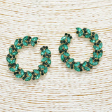 88892, WREATH RHINESTONE EVENING EARRING